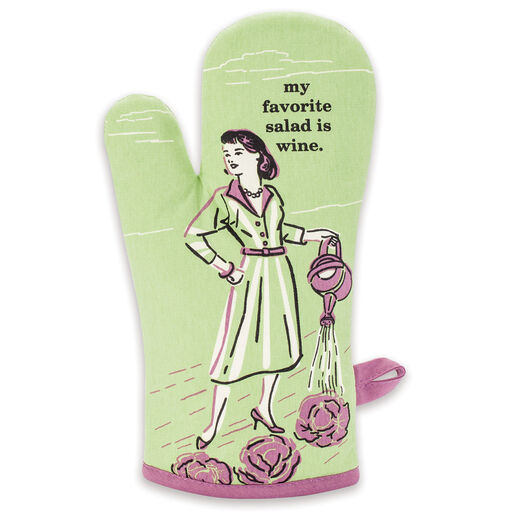 Blue Q My Favorite Salad Is Wine Oven Mitt, 