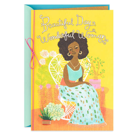 Beautiful Day, Wonderful Woman Birthday Card for Her