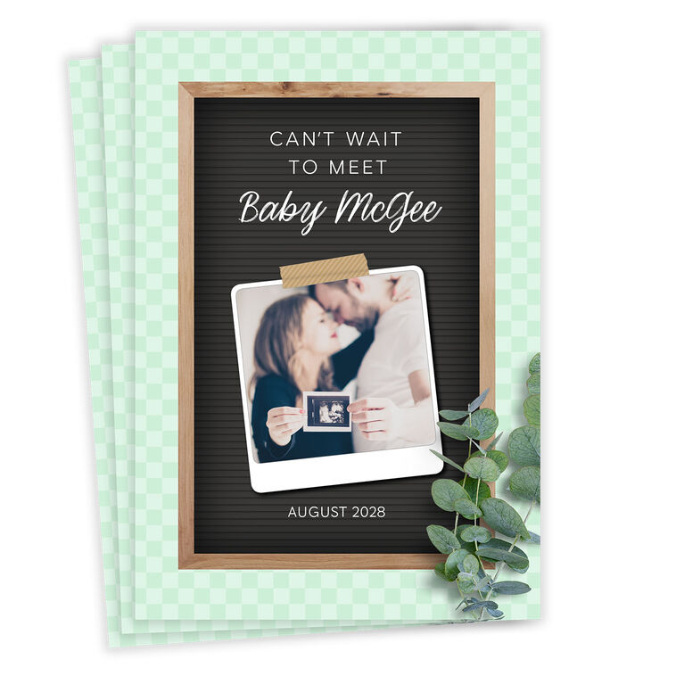 Can't Wait Letter Board Flat Pregnancy Announcement