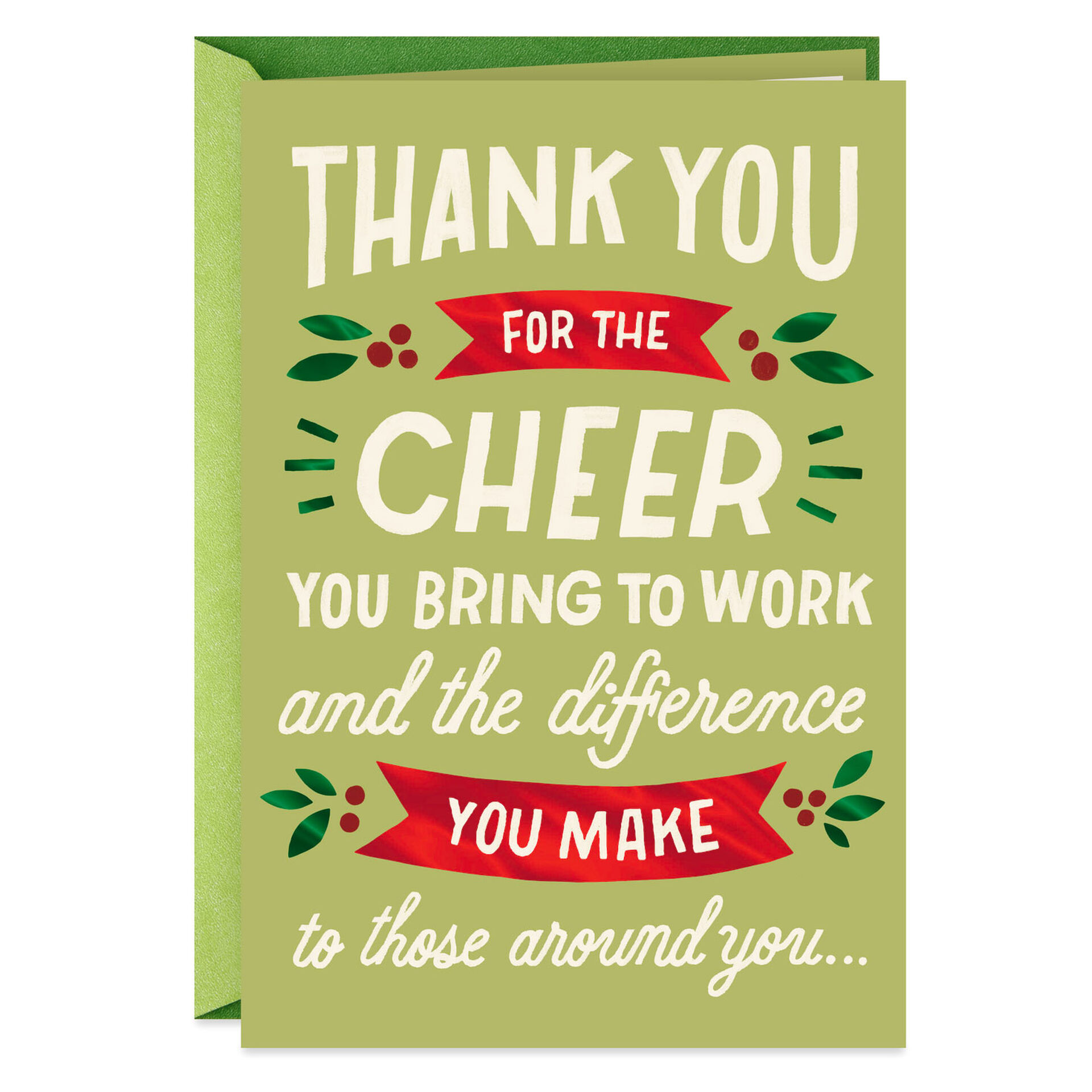Cheerful Co-Worker Thank You Christmas Card - Greeting Cards - Hallmark