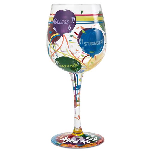 Lolita® Aged to Perfection Handpainted Wine Glass, 15 oz., 