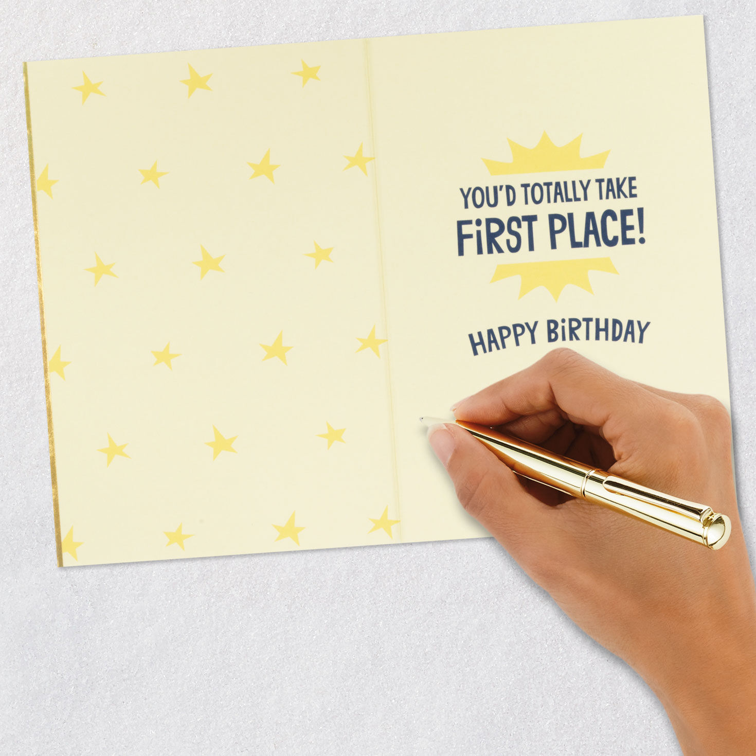 Boy Trophy With Stars Birthday Card for Kids Signing card image number 6