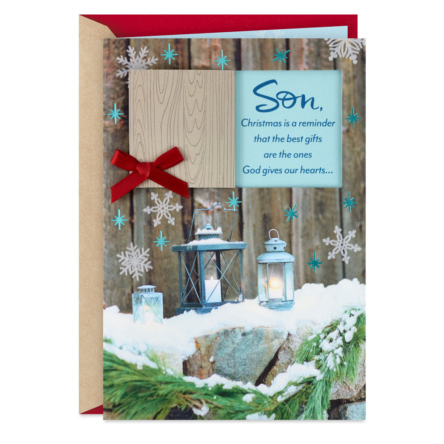 The Best Gifts Are From God Religious Christmas Card for Son