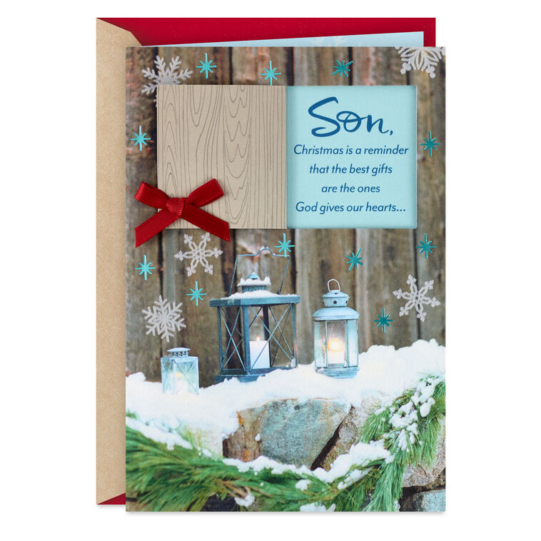 The Best Gifts Are From God Religious Christmas Card for Son