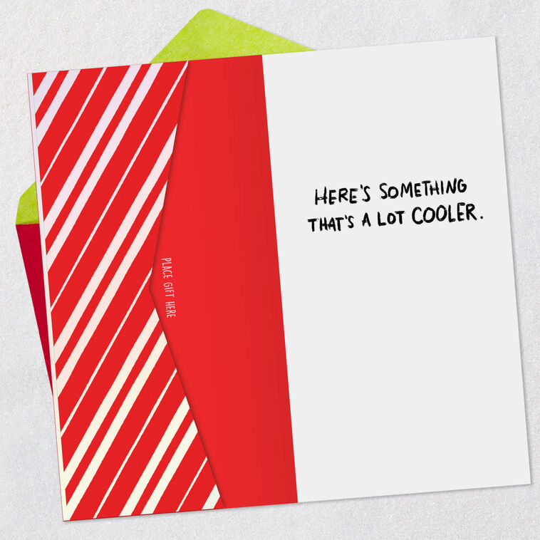 Santa Polar Bear Christmas Money Card for Nephew Open card with envelope image number 4