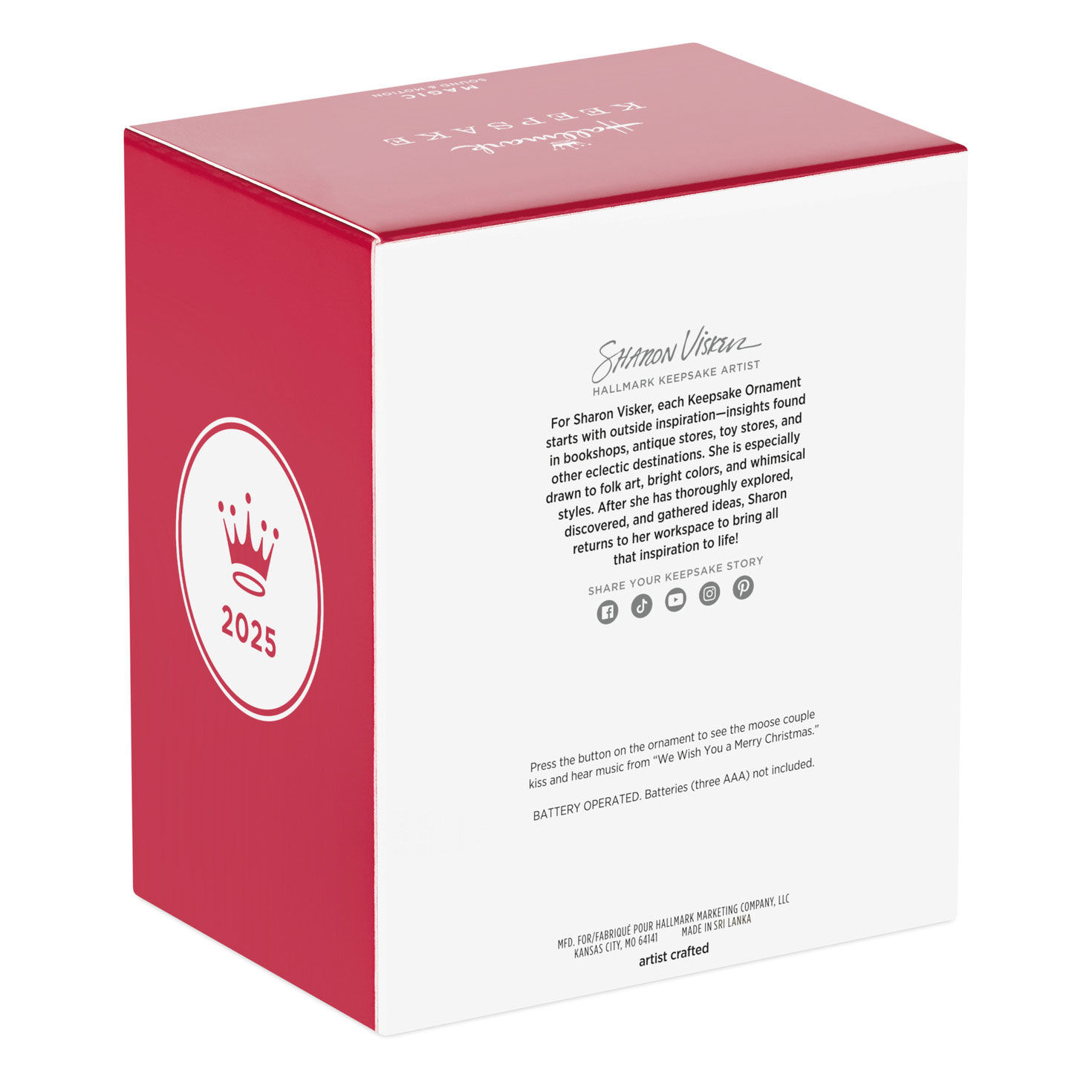 Moose Kissing Keepsake Ornament package back image number 8