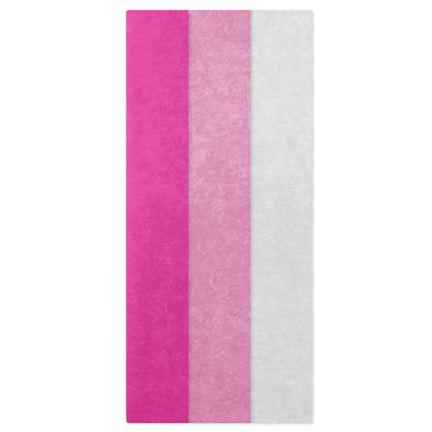 Light Pink, Hot Pink and White 3-Pack Assorted Tissue Paper, 12 sheets
