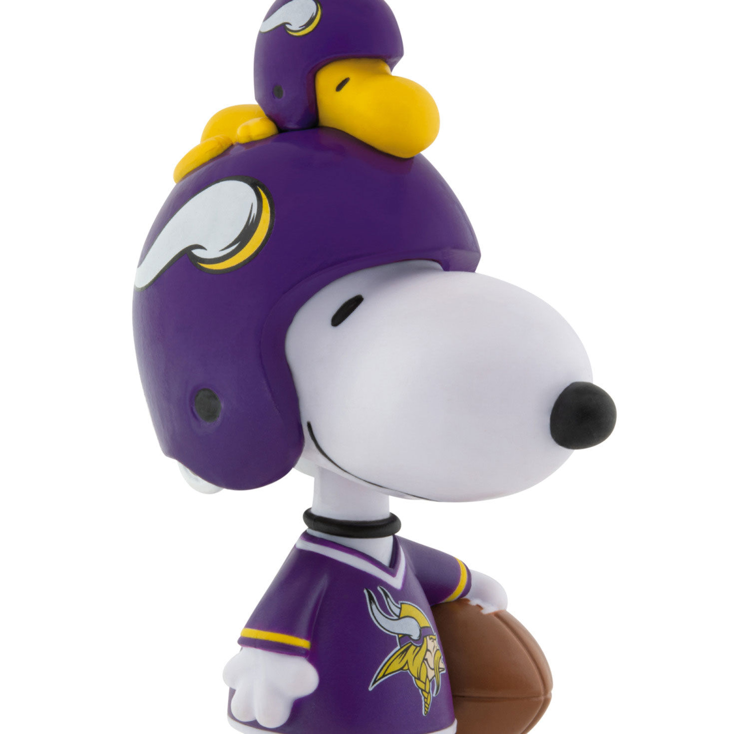 Snoopy Minnesota Vikings Christmas Ornament upclose view image number 5