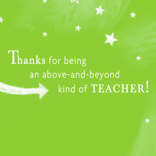Lettering on Blackboard Thank-You Card for Teacher, 
