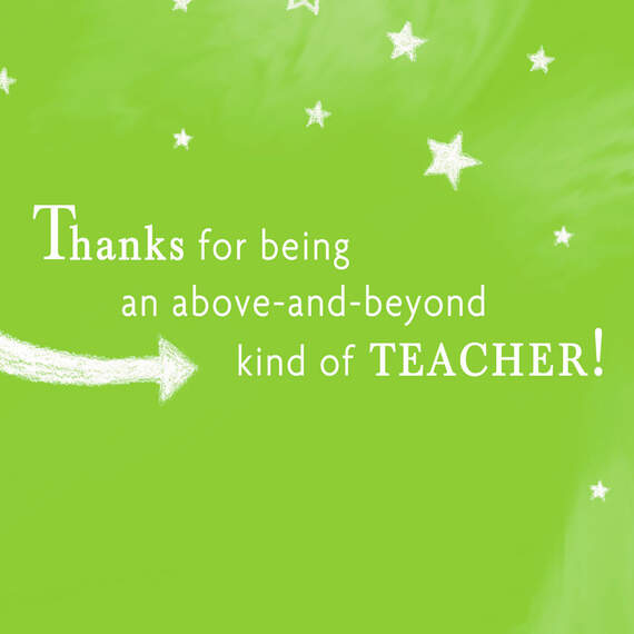 Lettering on Blackboard Thank-You Card for Teacher, , large image number 2