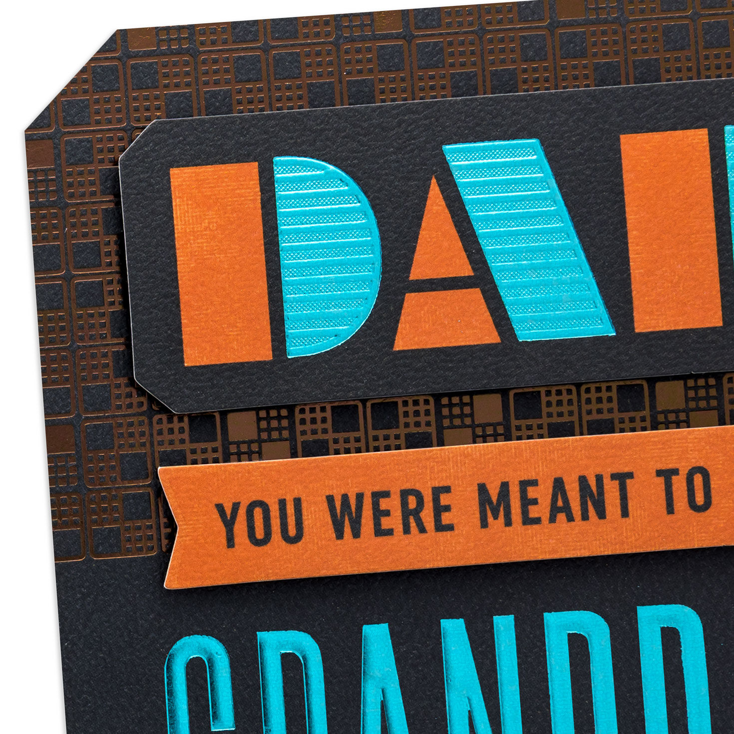 Orange and Turquoise Lettering Dad Father's Day Card Card Front Detail image number 5