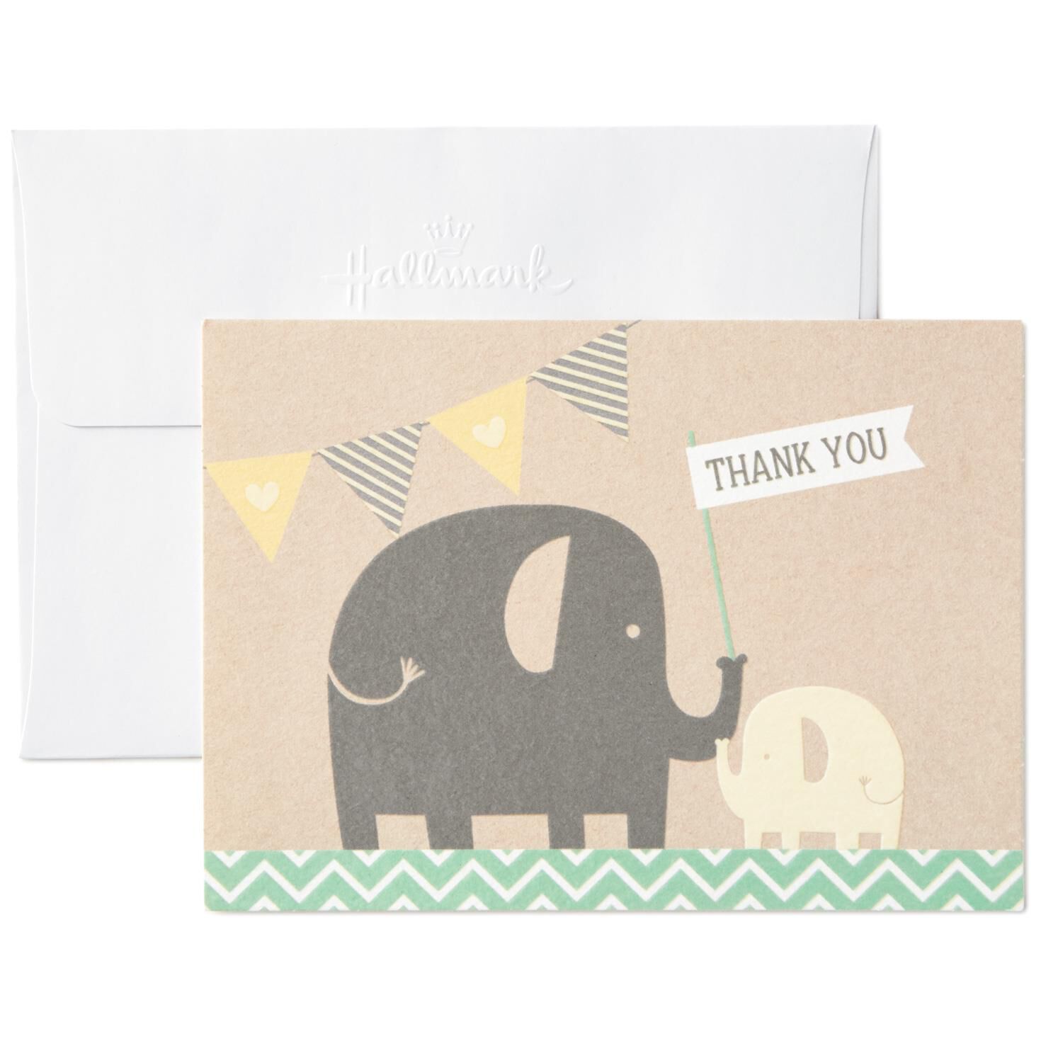 elephant and baby thank you notes pack of 10 note cards hallmark baby thank you notes