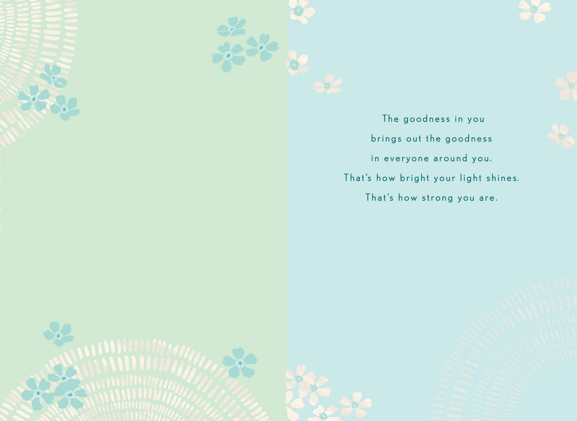 Hope Is the Light Within Encouragement Card