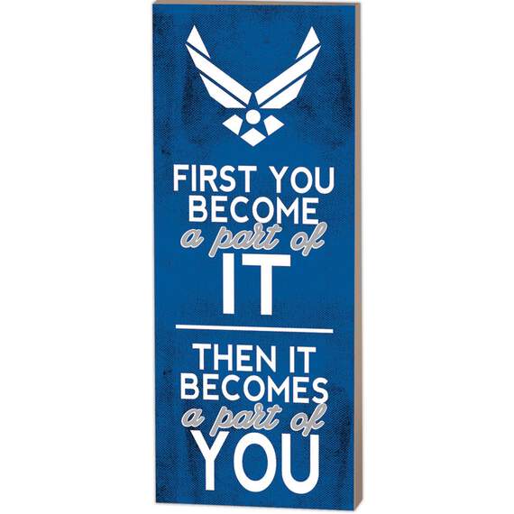 U.S. Air Force Becomes Part of You Wood Sign, 7x18, , large image number 1