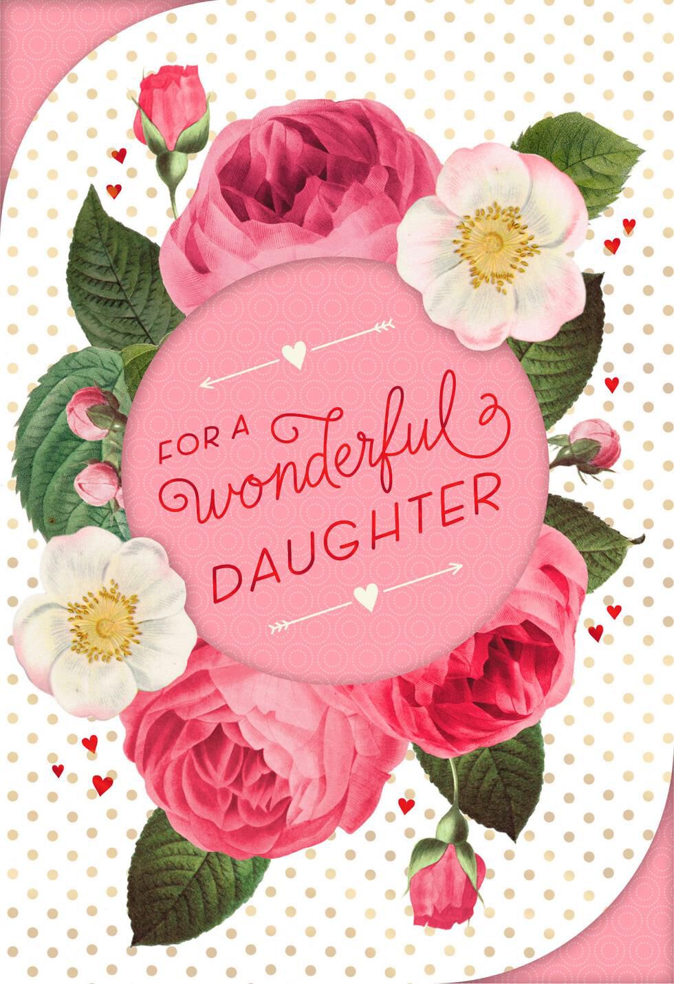 For a Wonderful Daughter Valentine's Day Card