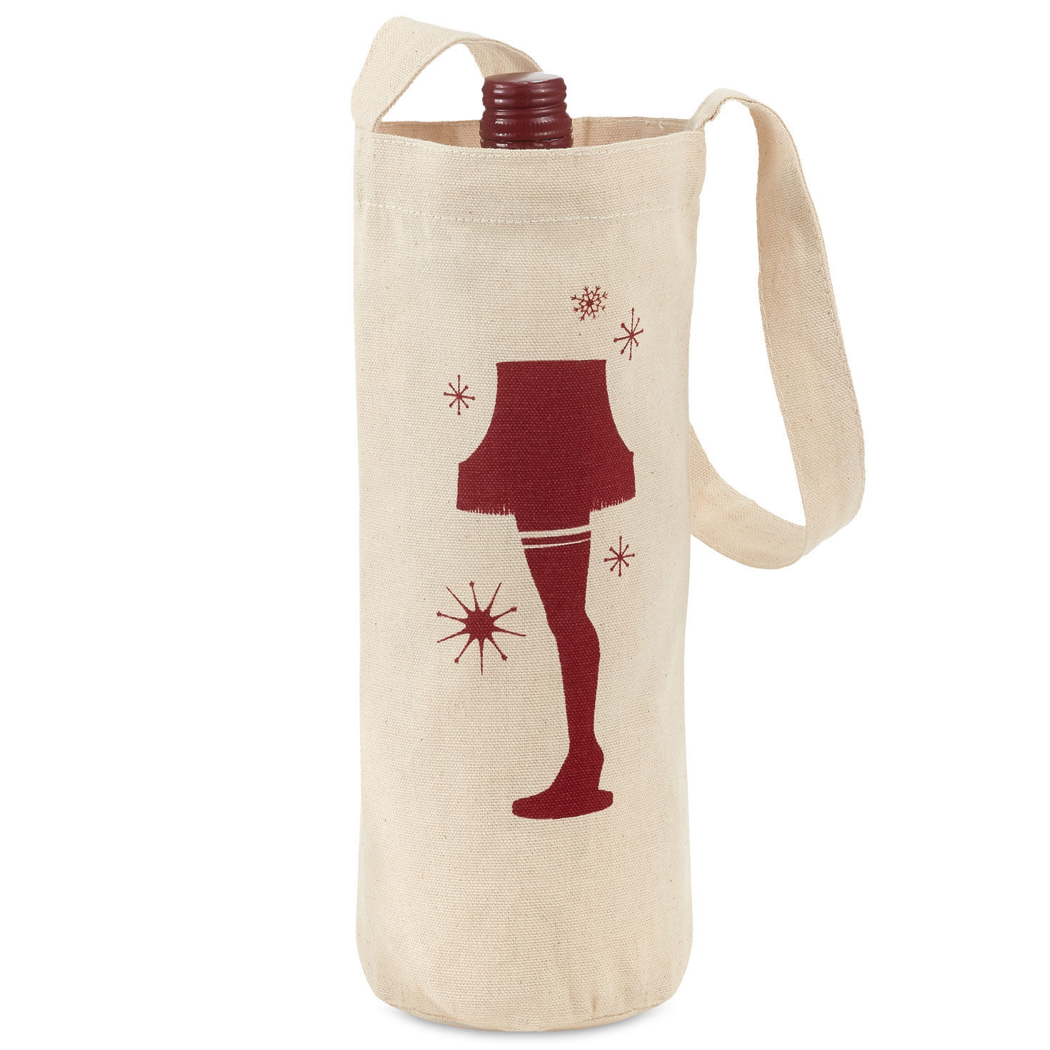11" A Christmas Story™ Leg Lamp Canvas Fabric Wine Gift Tote for only USD 6.99 | Hallmark