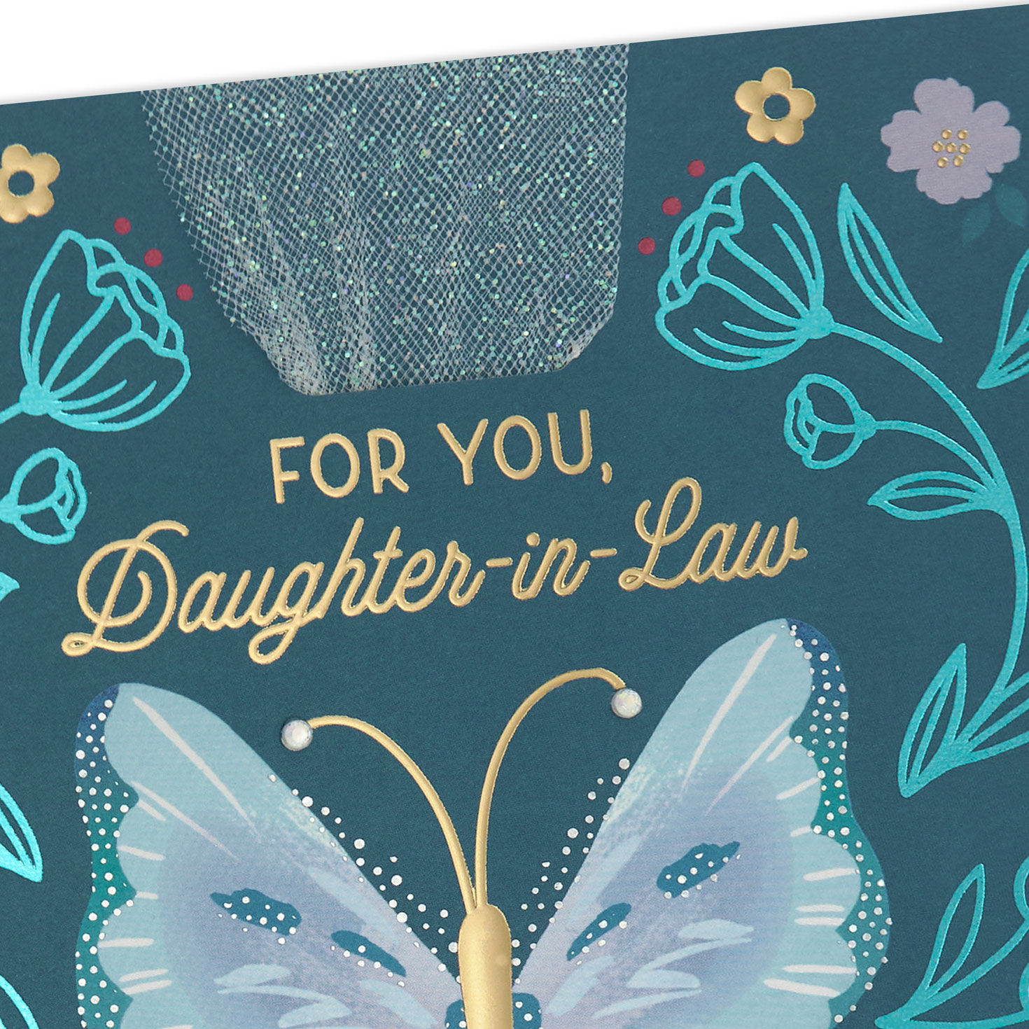 Butterfly and Flowers Daughter-in-Law Birthday Card Card Front Detail image number 5