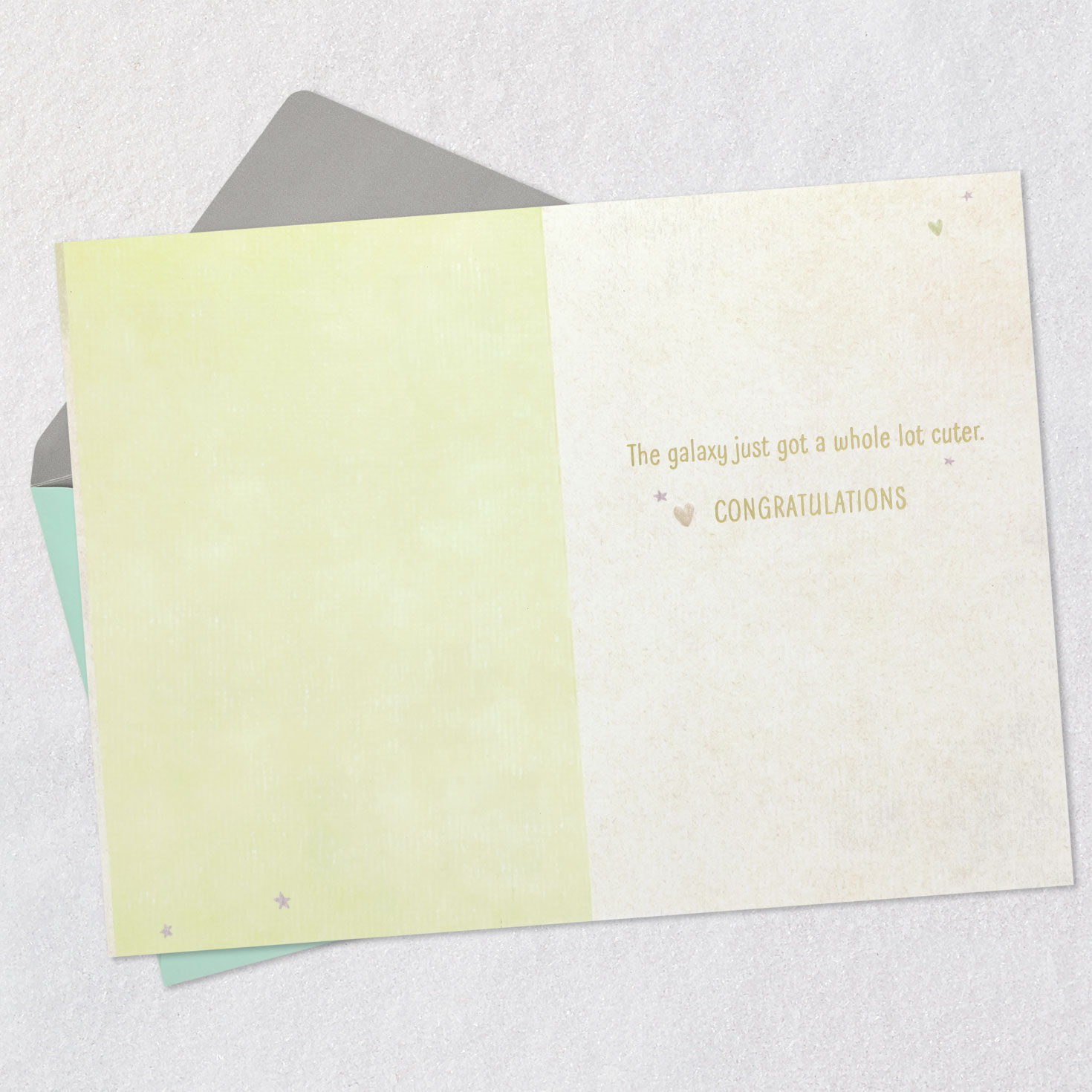 Star Wars Mandalorian Grogu New Baby Card Open card with envelope image number 3