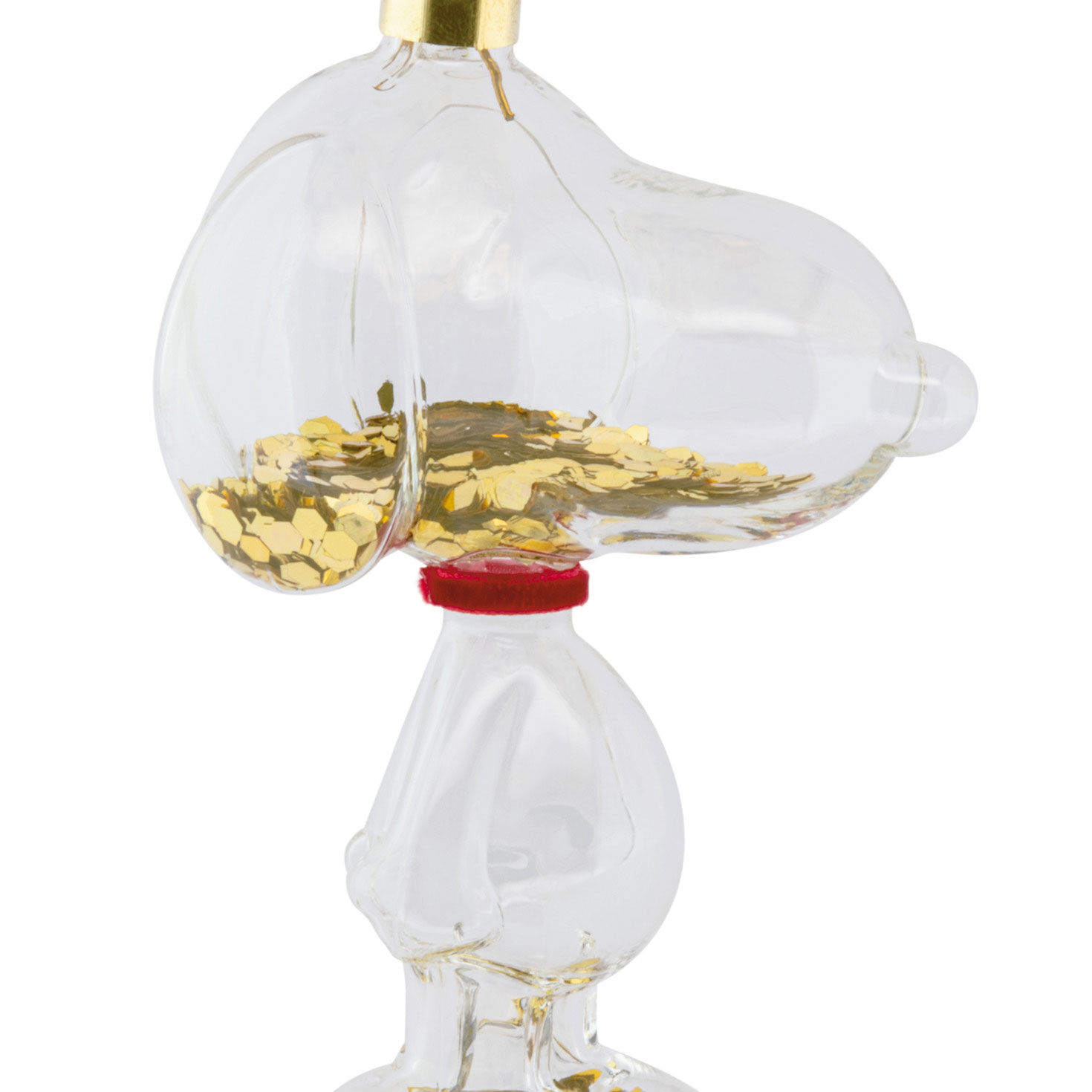 Glass Snoopy With Confetti Christmas Ornament  image number 5