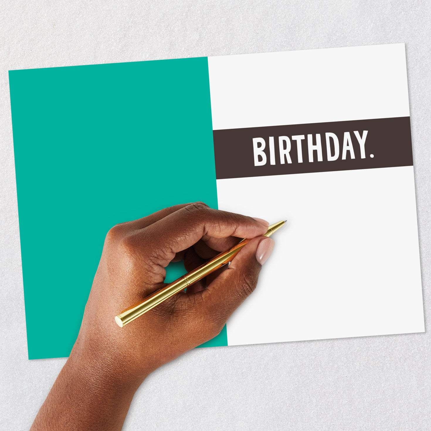 Green and Yellow Funny Birthday Card Signing card image number 6