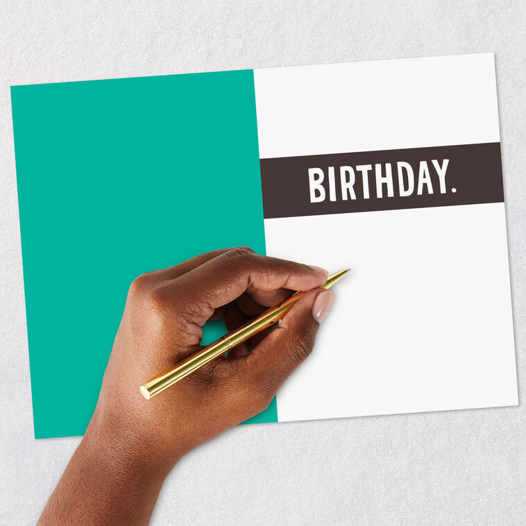 Green and Yellow Funny Birthday Card Signing card image number 6