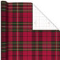 Classic Red Plaid Jumbo Christmas Gift Wrap Roll  image number 1
