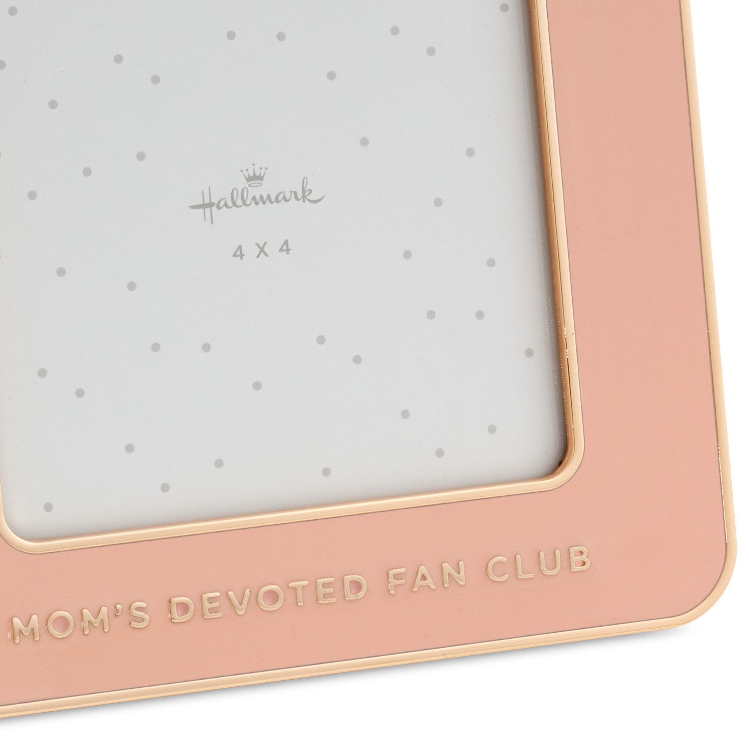 Mom's Fan Club Coral Enamel Picture Frame, 4x4 - Picture