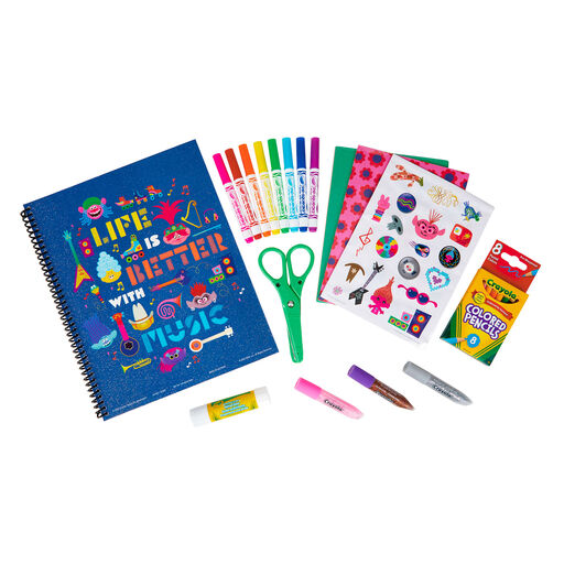 Crayola® Trolls World Tour Scrapbook Kit, 55+ Pieces, 
