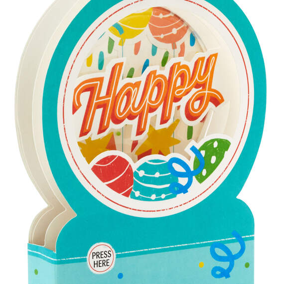 All the Happiness Snow Globe Musical 3D Birthday Card With Motion, , large image number 4
