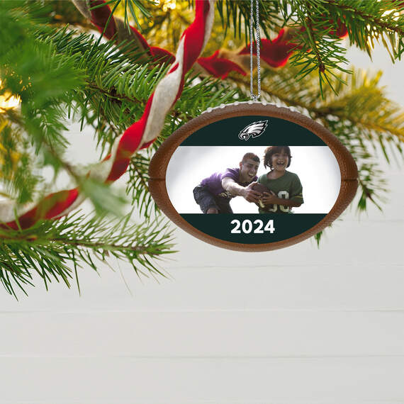 NFL Football Philadelphia Eagles Text and Photo Personalized Ornament, , large image number 2