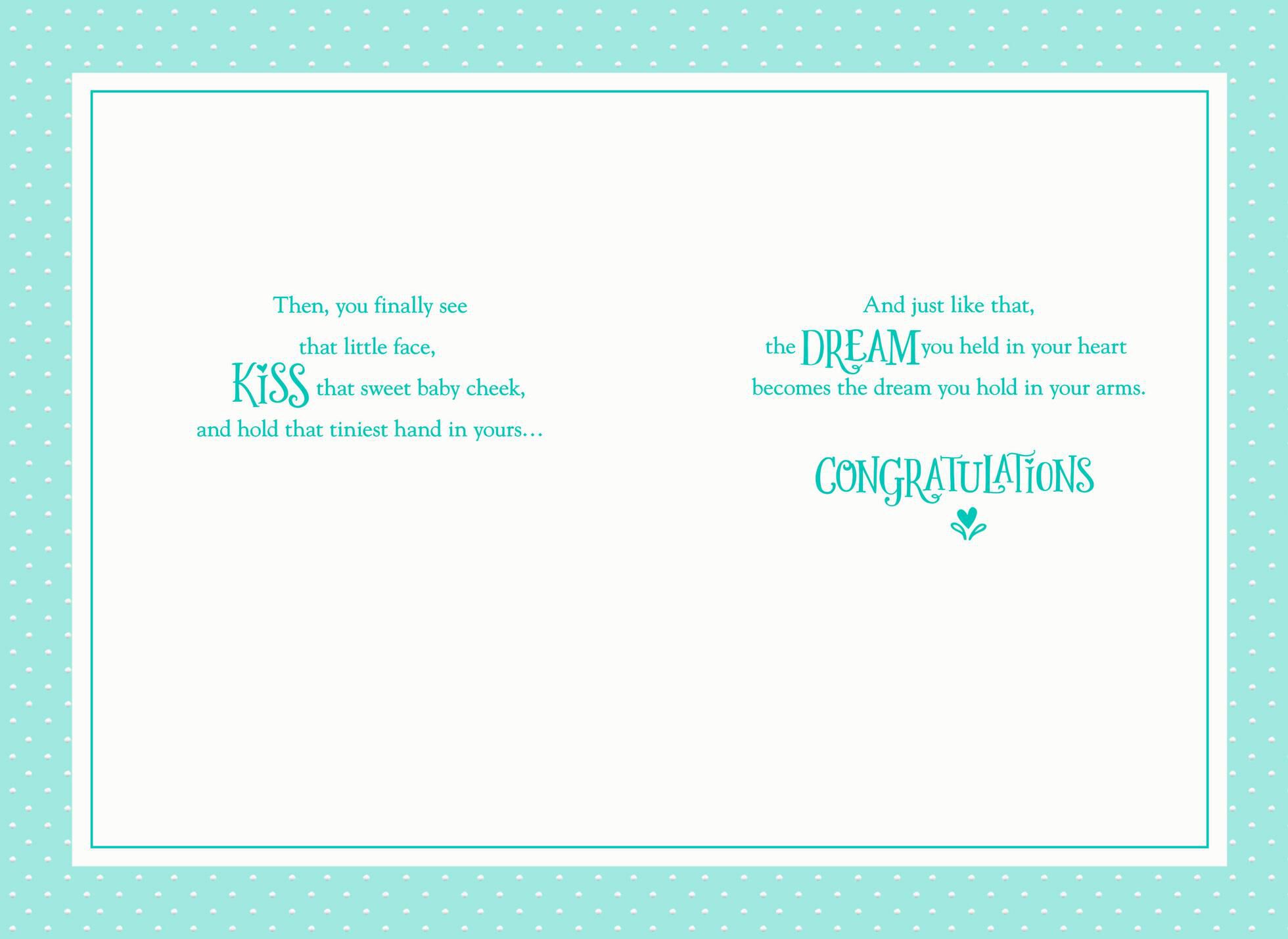A Dream Come True New Baby Card