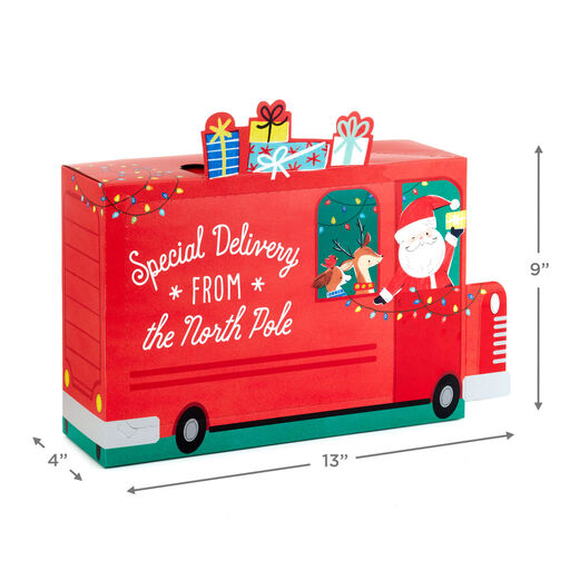 North Pole Delivery Truck Christmas Fun-Zip Gift Box, 
