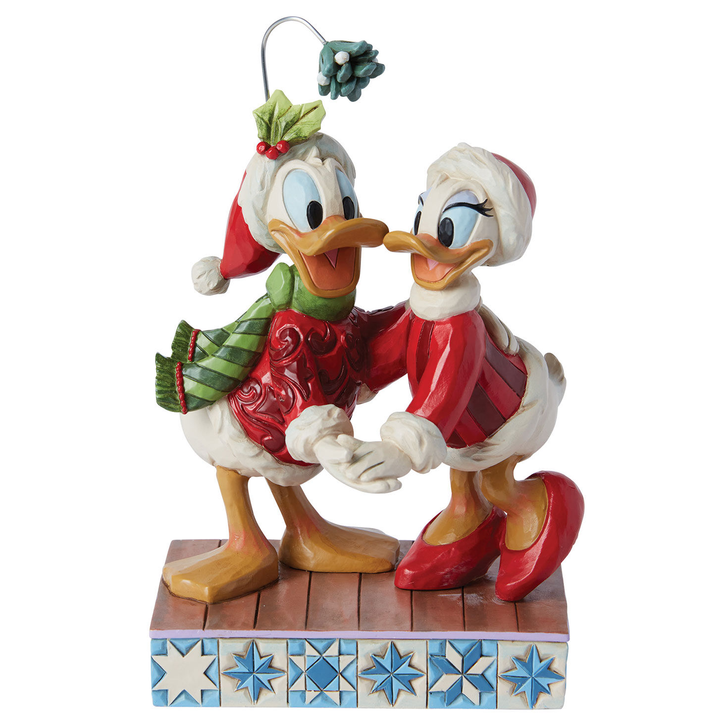 Jim Shore Disney Donald and Daisy Duck Under Mistletoe Figurine, 6.1", , large image number 1