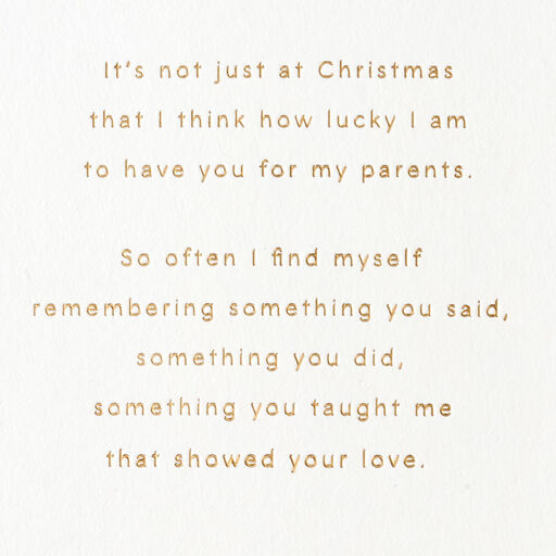 Thankful to Be Your Daughter Christmas Card for Mom and Dad, 