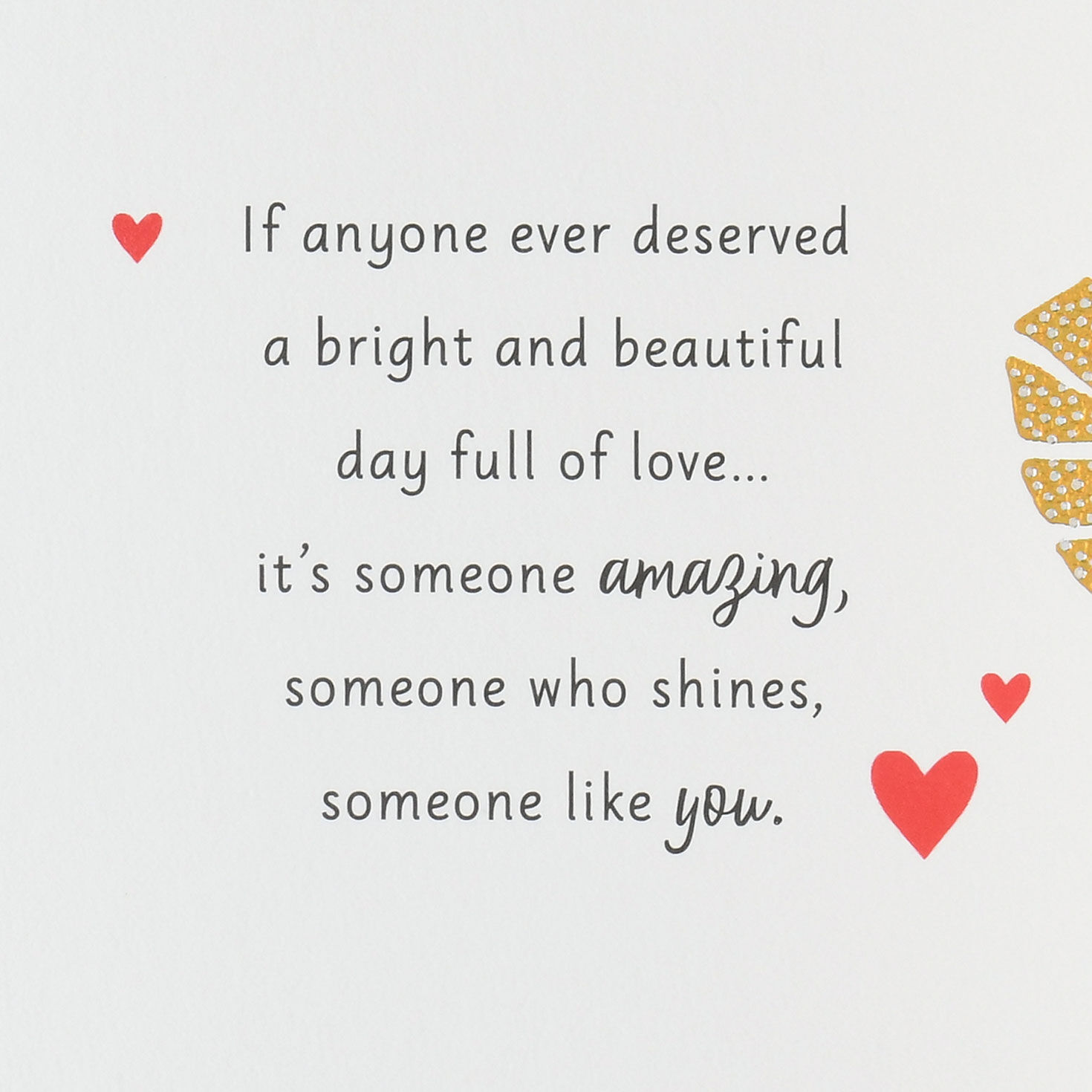 Red Heart and Tropical Leaves Valentine's Card Sentiment image number 2