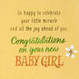 Oranges and Flowers New Baby Girl Card Sentiment image number 2