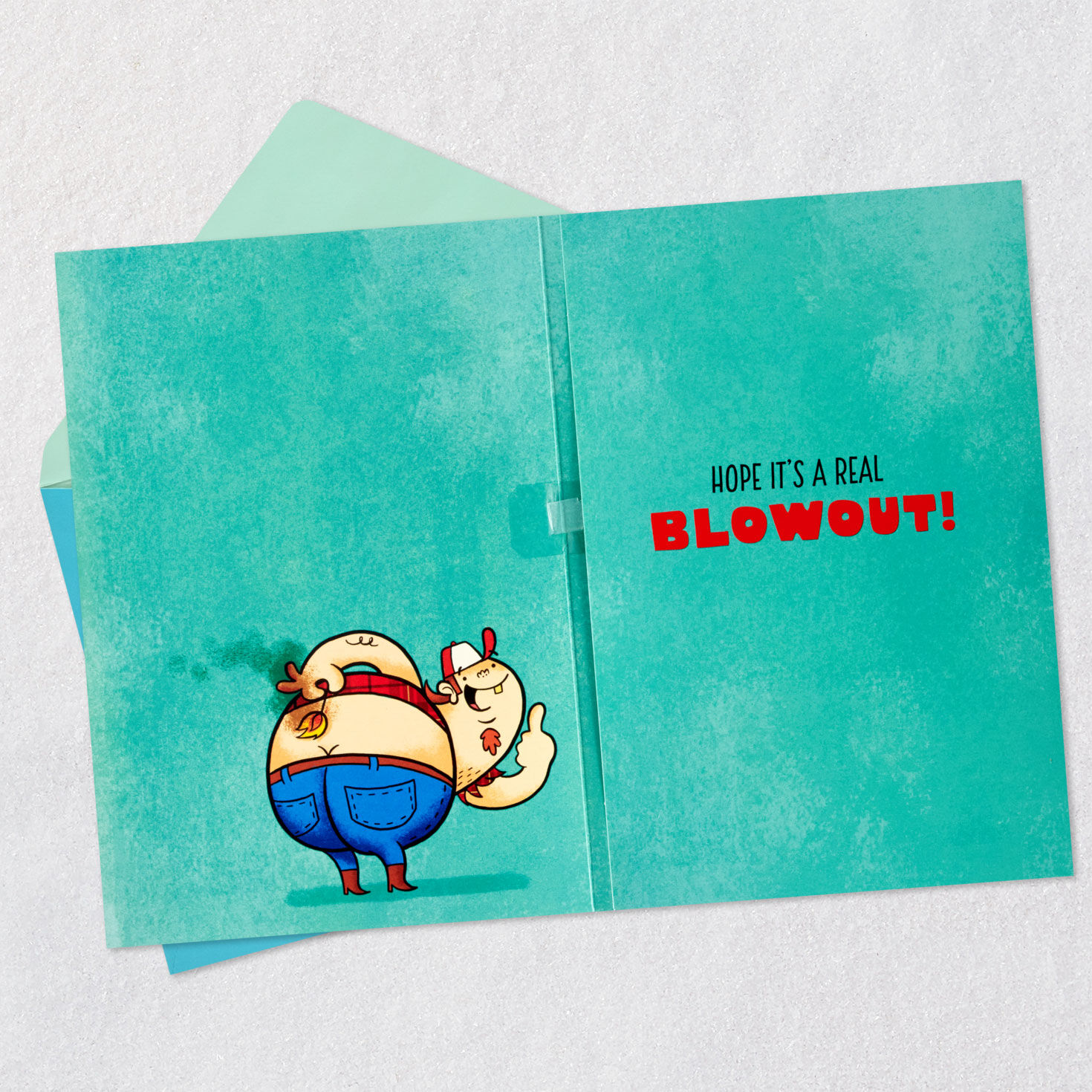 Redneck in Flannel Crass Funny Birthday Card Open card with envelope image number 3