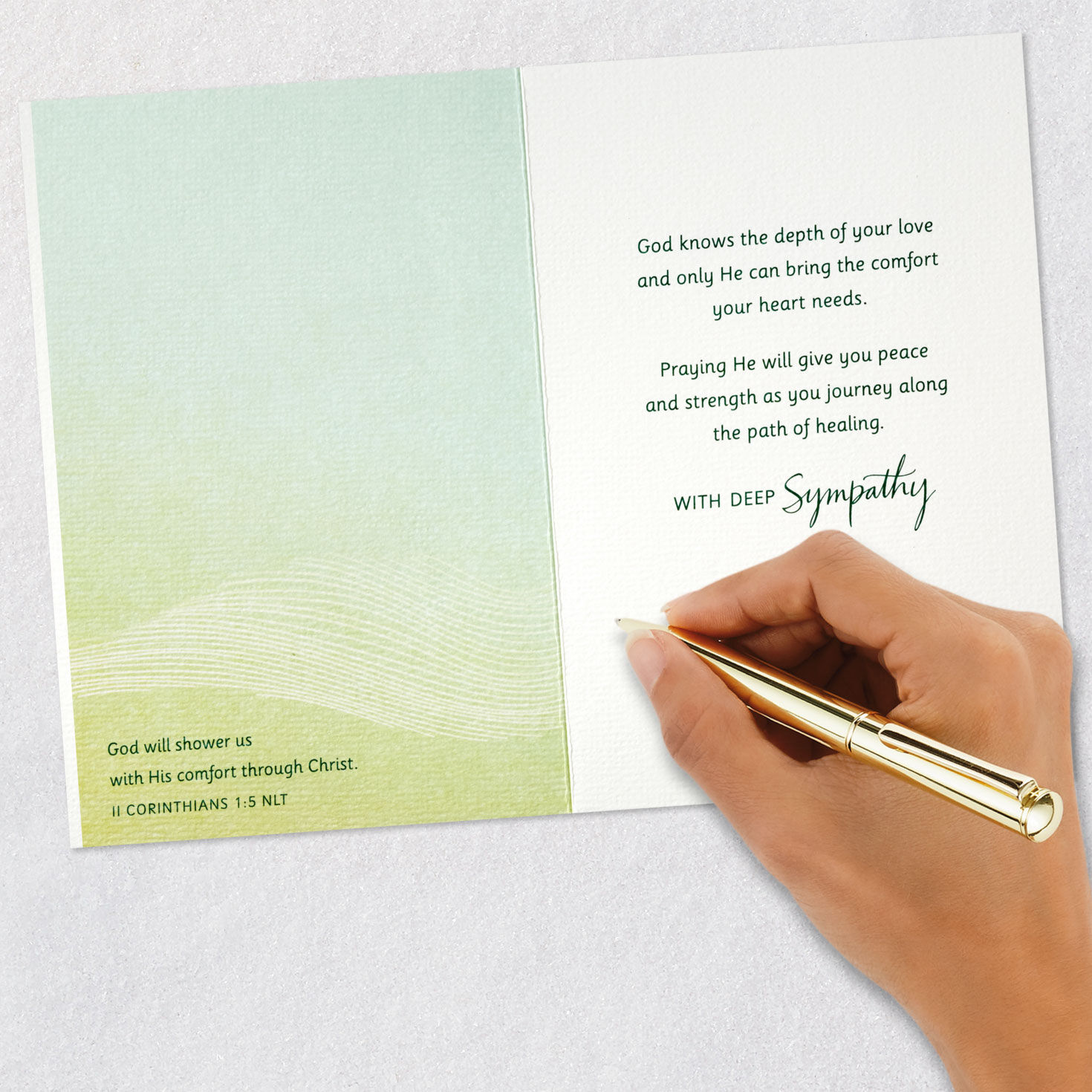 Depth of Your Love Religious Sympathy Card for Loss of Wife, , large image number 7