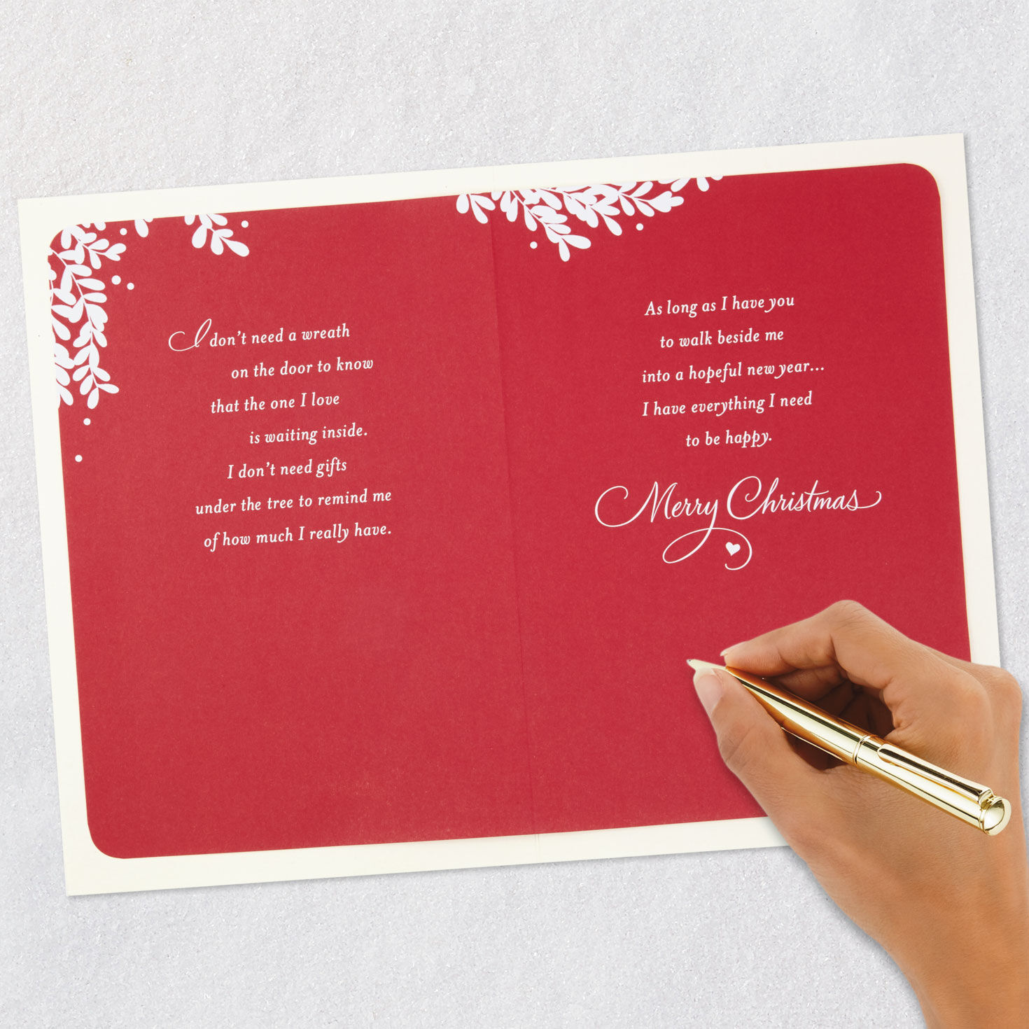 Red Ribbon Romantic Card for Wife Signing card image number 7