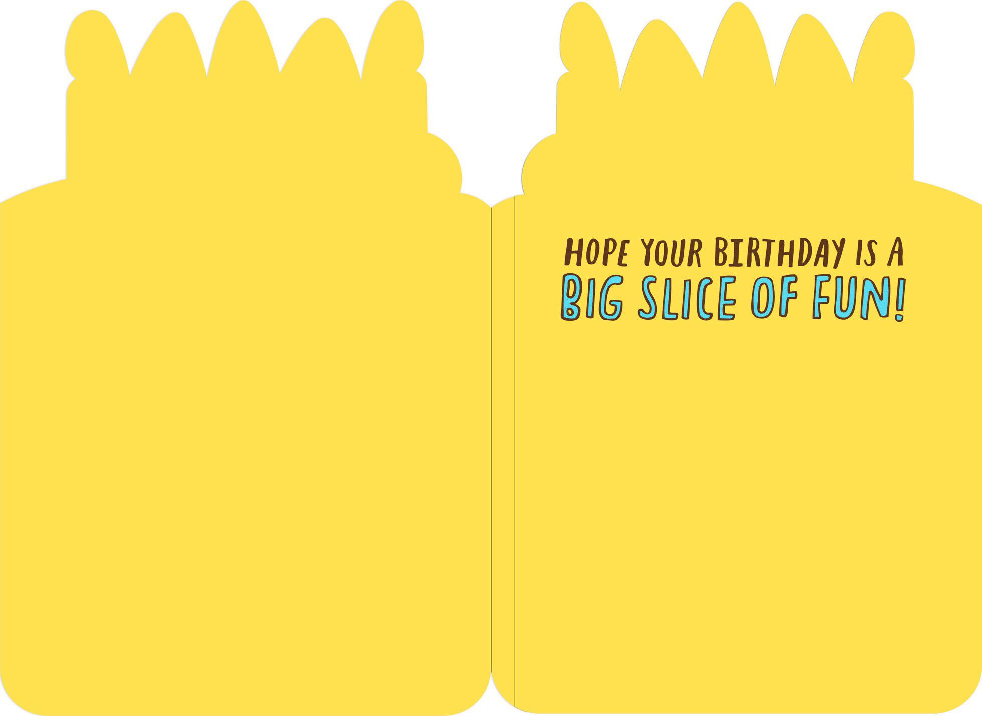 Slice of Cake Felt Musical Birthday Card