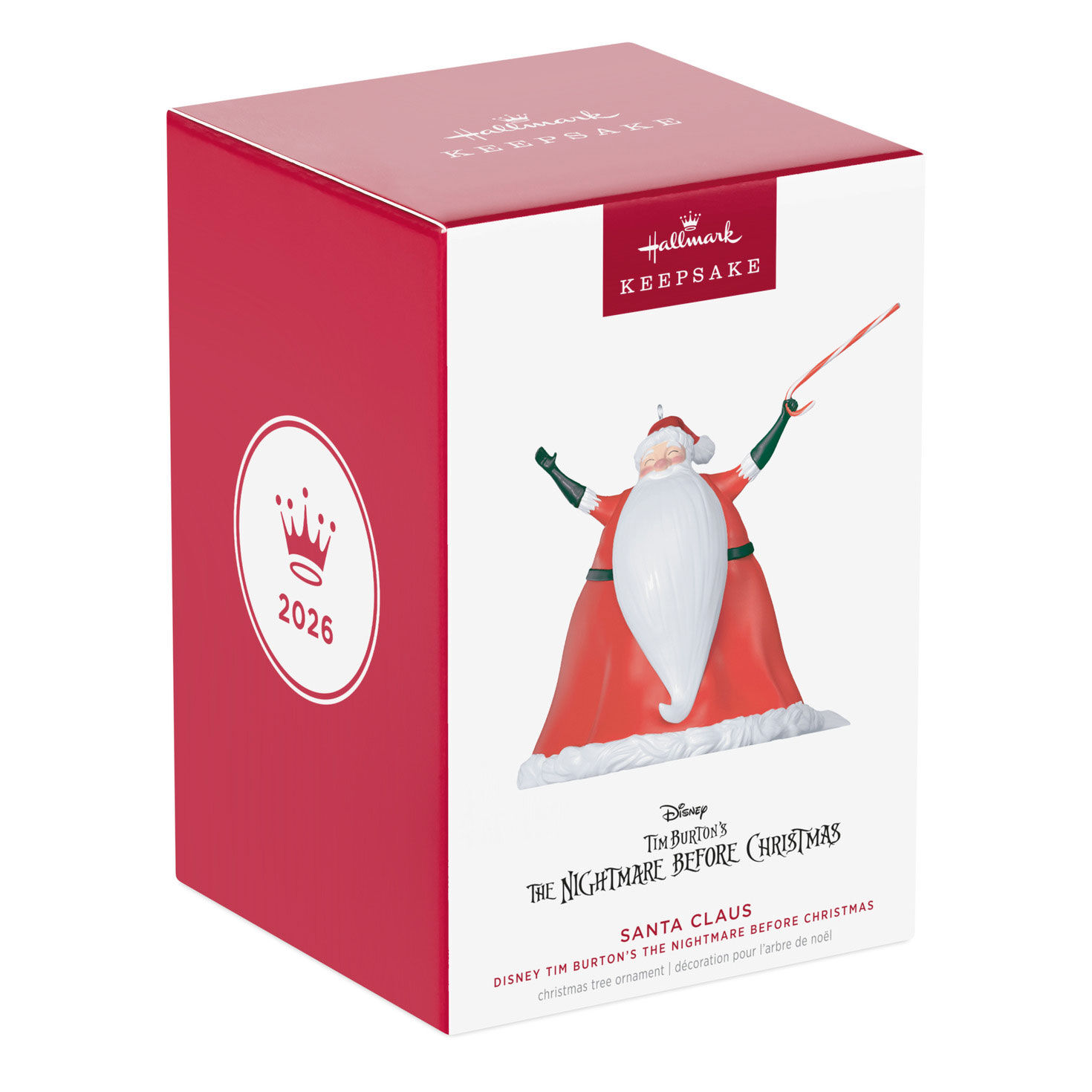 Santa Claus With Candy Cane Keepsake Ornament Package Front image number 7