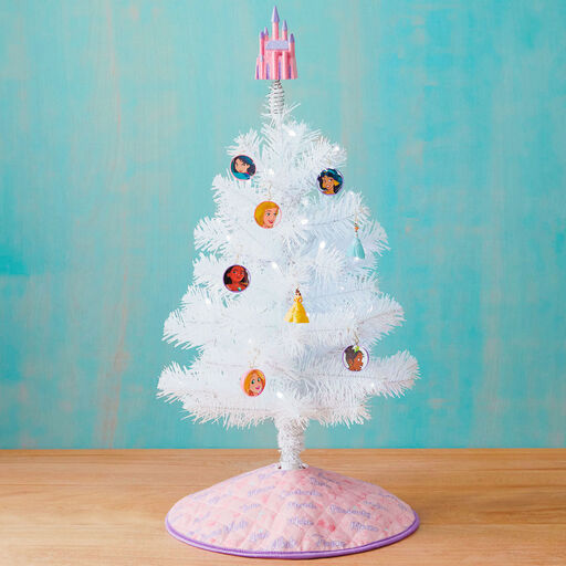 Miniature Disney Princess Tree Topper and Christmas Tree Skirt Set, 