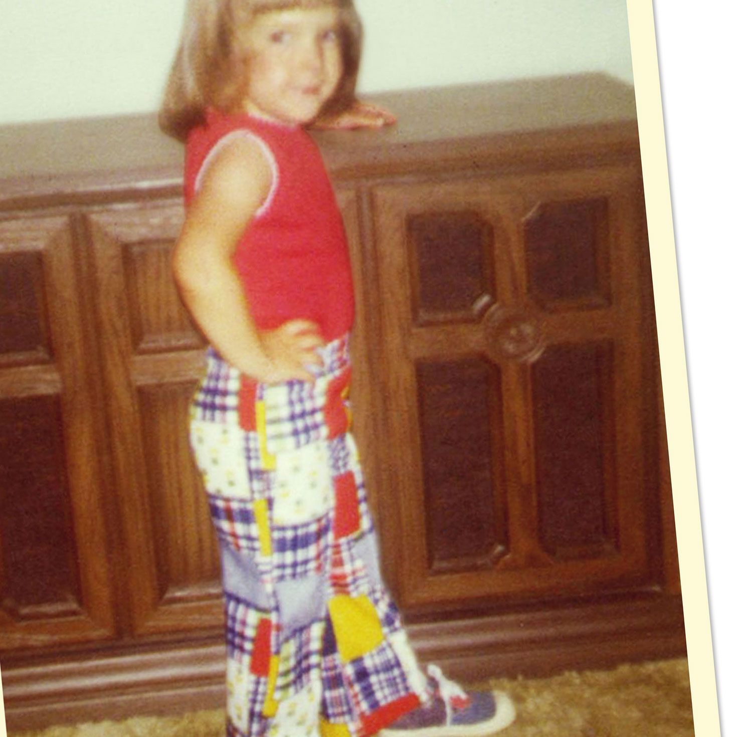 Girl in Retro Pants Funny Birthday Card for Her Card Front Detail image number 4