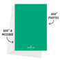 String Lights on Green Personalized Holiday Photo Card Card back with Envelope indicating personalization image number 3