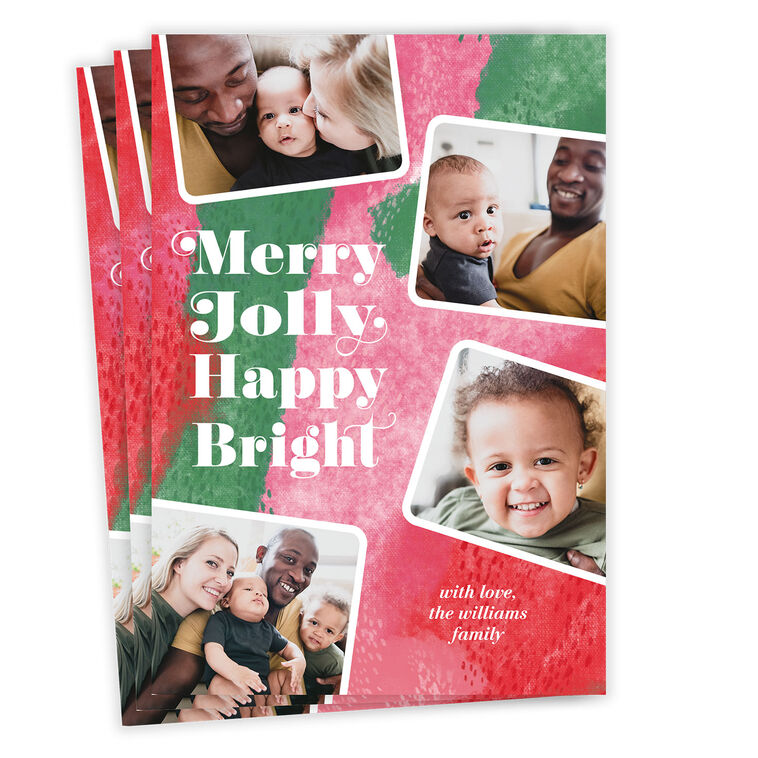 Jolly and Bright Flat Christmas Photo Card