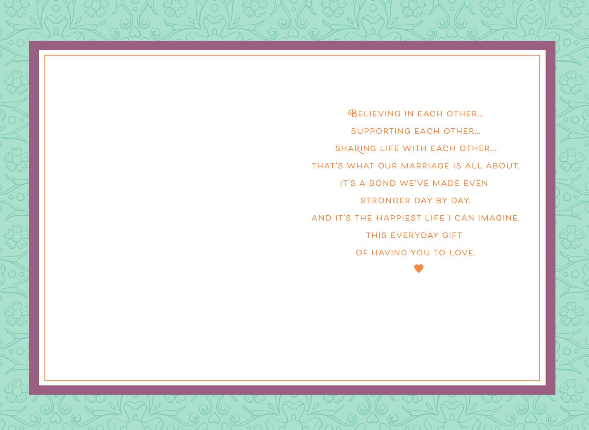 Our Love Is a Precious Gift Anniversary Card
