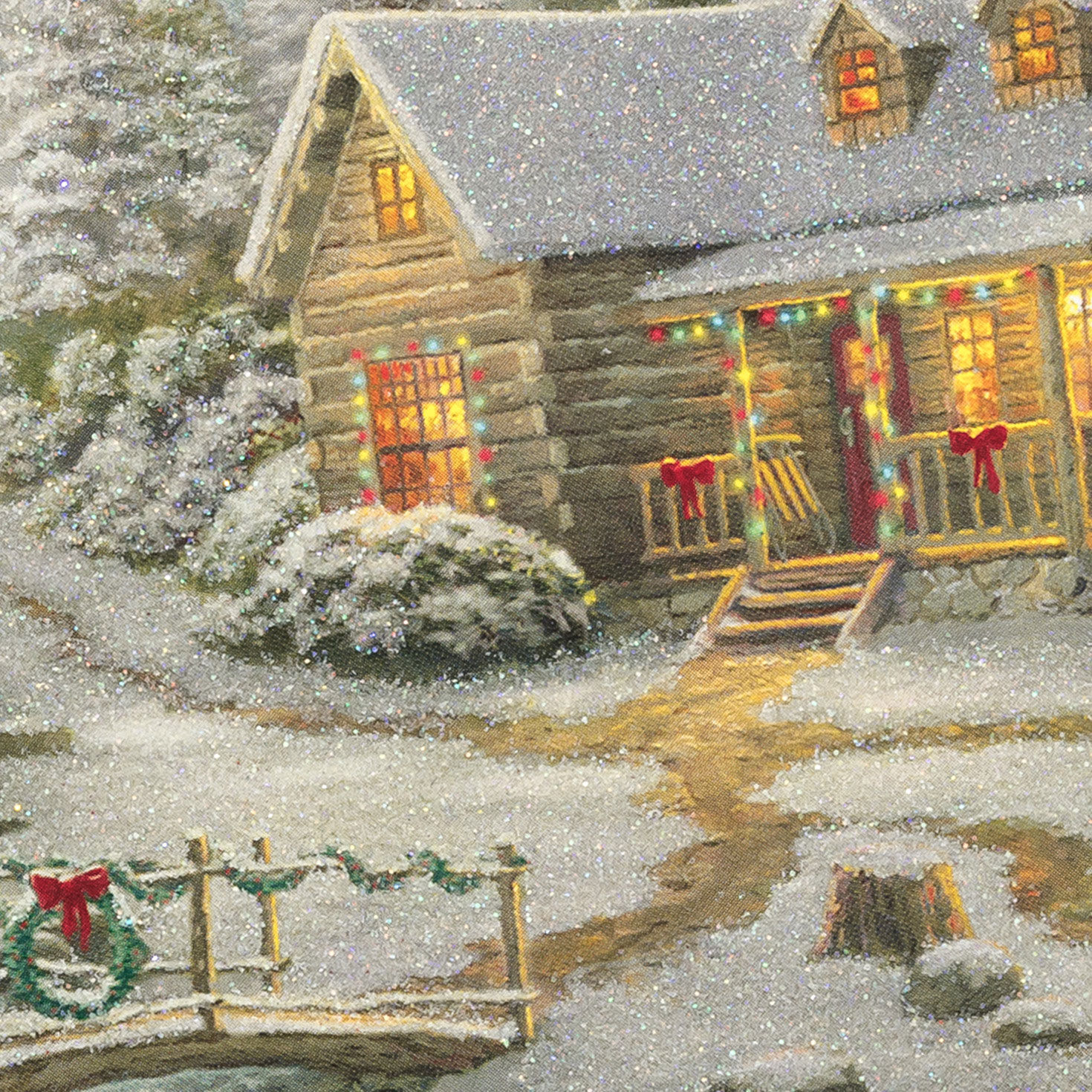 Thomas Kinkade Cabin Christmas Card Pack Cover Detail image number 5