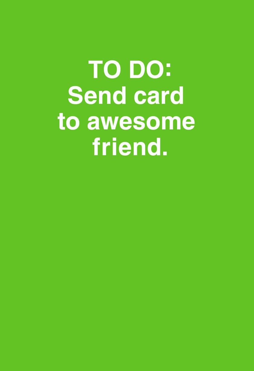 To-Do List Friendship Card