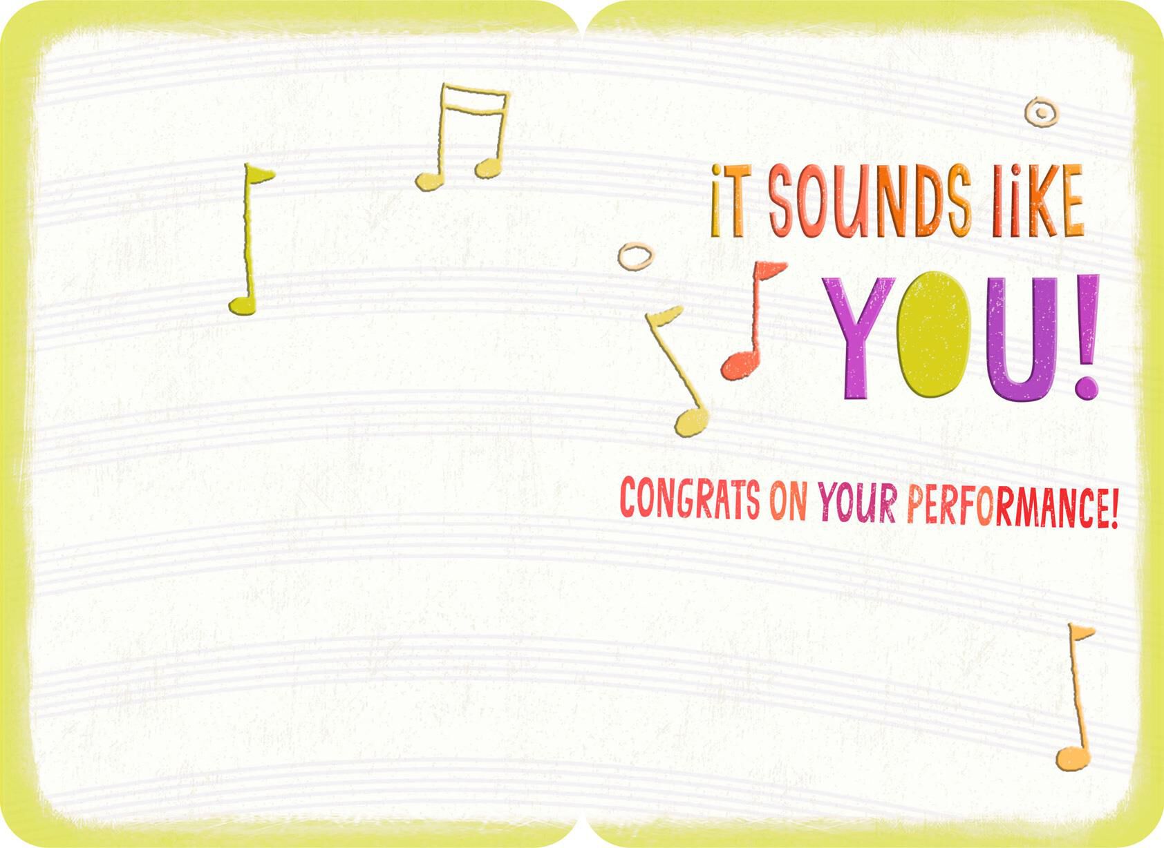 Awesome Musical Performance Congratulations Card