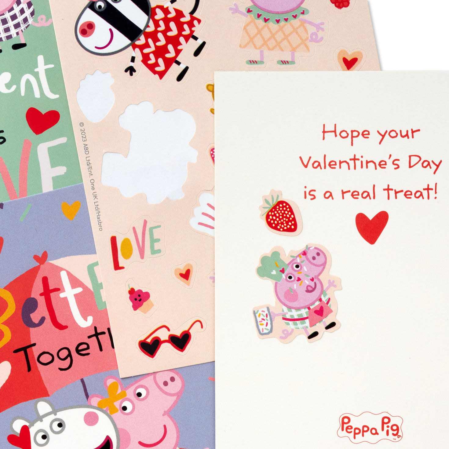 Peppa Pig Kids Assorted Valentines With Stickers, Pack of 24 for only USD 9.99 | Hallmark
